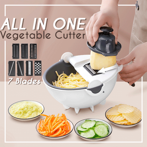 9-in-1 Vegetable Chopper, Cutter, Slicer & Grater - Multi-Function Kitchen Tool for Easy Food Preparation